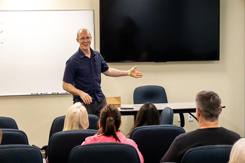 Dr Jason during a 30 minute talk session